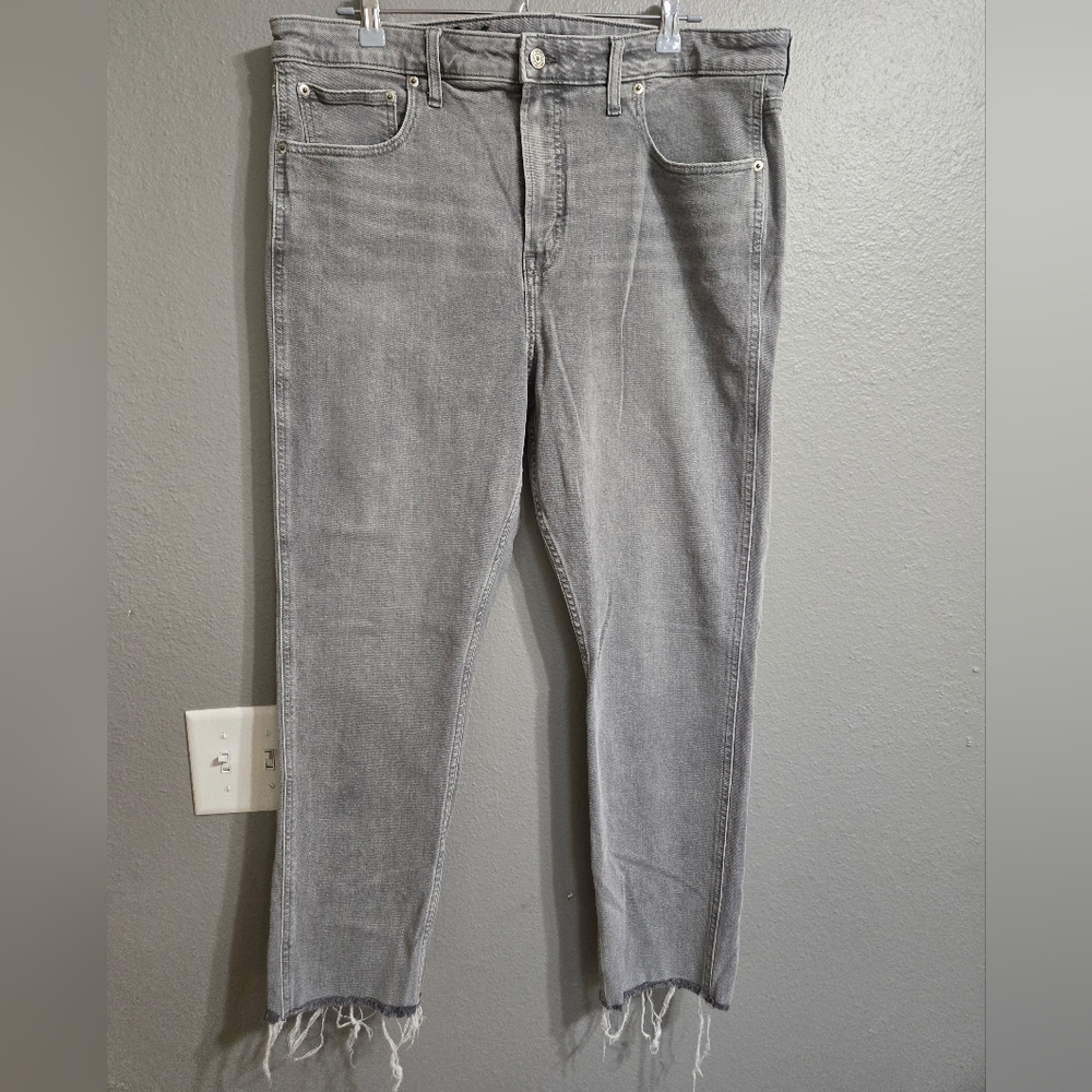 Gap Vintage Slim Sky High Grey Jeans Size 18